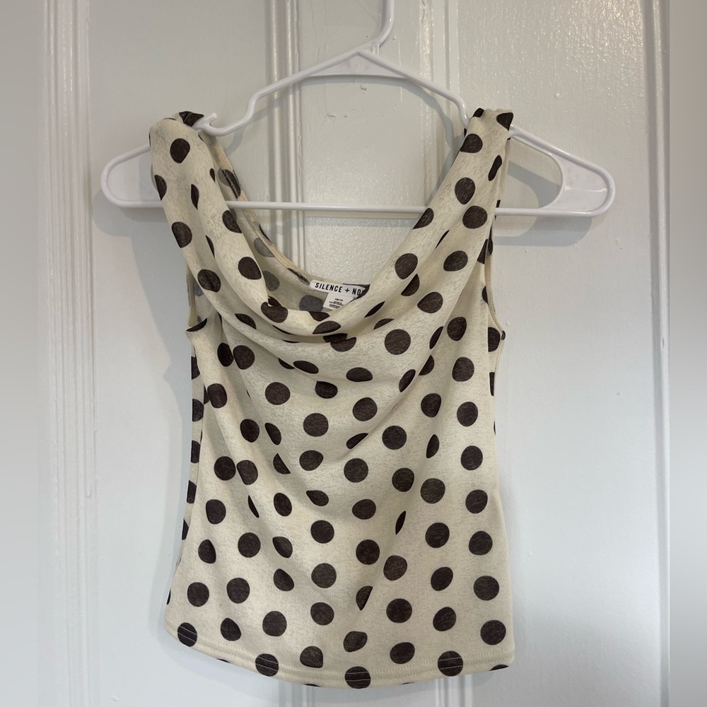 Urban Outfitters Off Shoulder Polka Dot Top